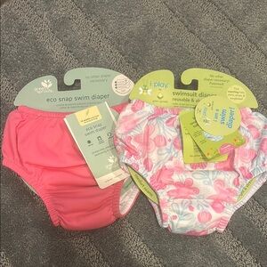 i play. by green sprouts Swim Diaper Set - Pink and Floral